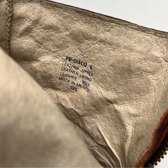 RARE Freebird by Steven Disco Western Tapestry Distressed Rust Leather Boho Boot - Picture 14 of 16